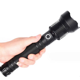 High Lumen Super Bright LED Rechargeable Tactical P90 Flashlight - 0