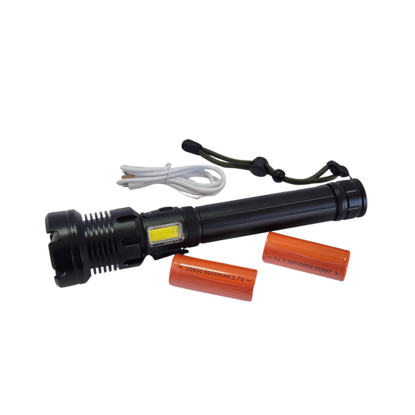 10,000 Lumens Rechargeable Waterproof P90 Flashlight with Sidelight