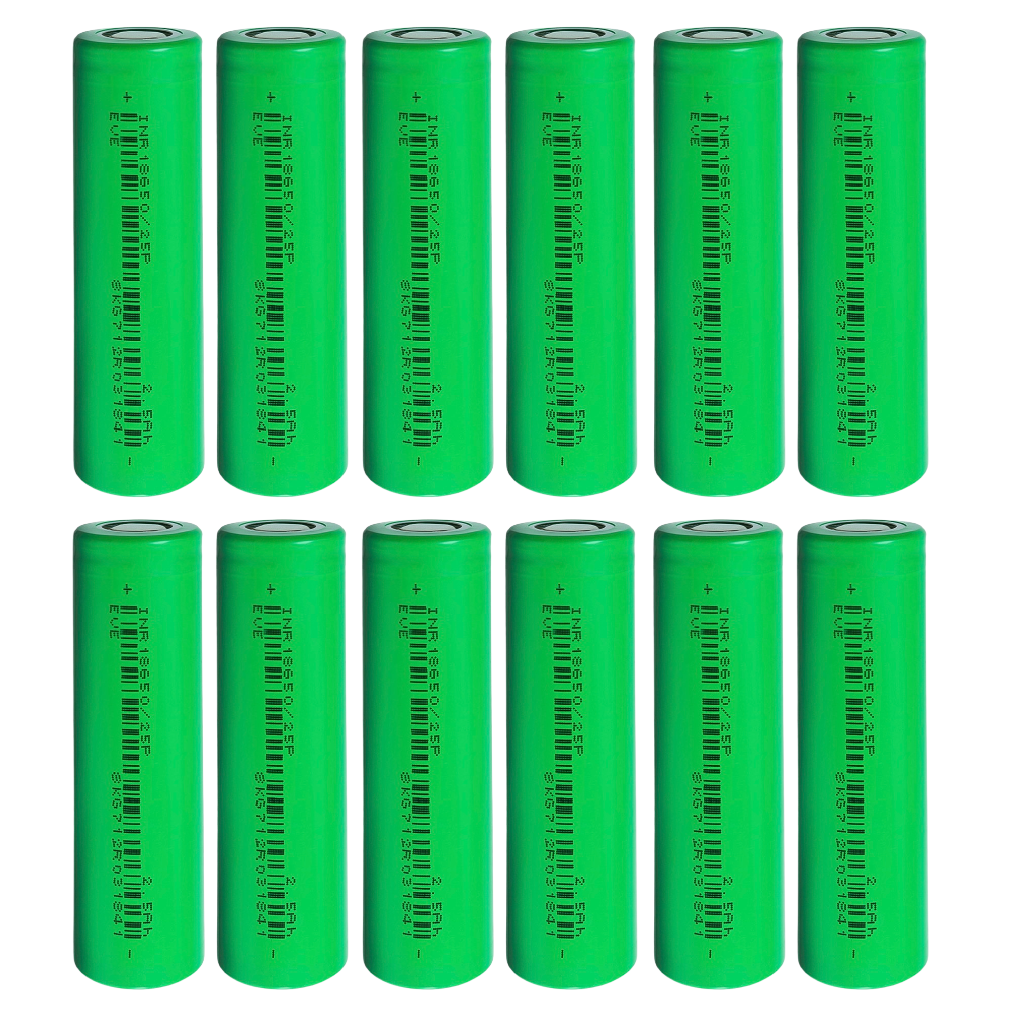 EVE 25P 18650 2500mAh 20A Battery Cells