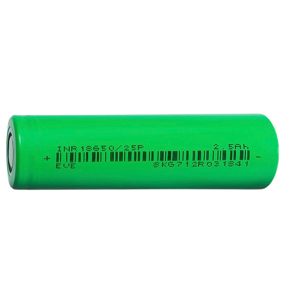 EVE 25P 18650 2500mAh 20A Battery Cells