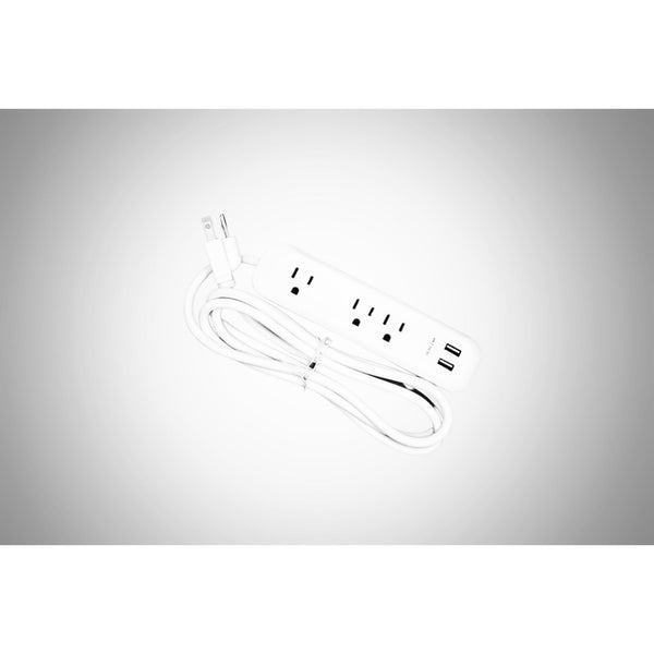 Power Strip 3 Outlets and 2 USB Ports