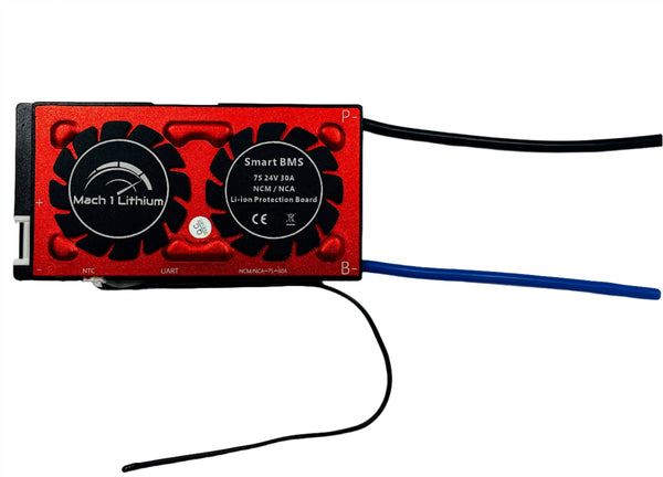 Smart Li-Ion 24V 7S 30A/60A Battery Management System with Balancing Leads and Bluetooth Dongle