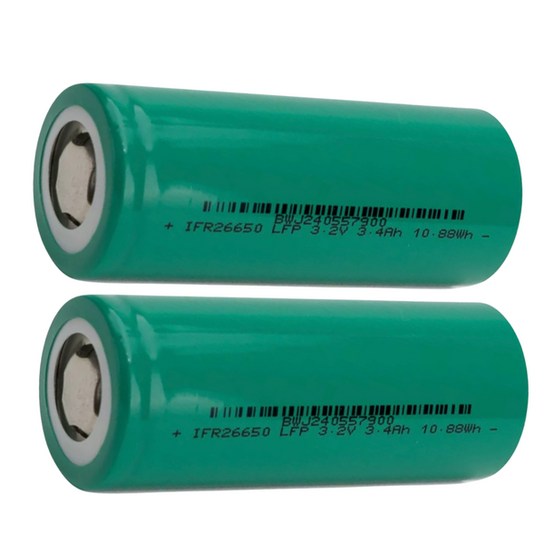 Real Cell 26650 3.2V 3400mAh Battery Cell - IFR26650 LFP