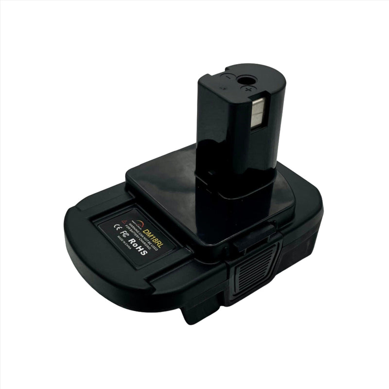 Adapter for DeWalt 20V and Milwaukee 18V Battery to Ryobi 18V Cordless Tool with USB Port