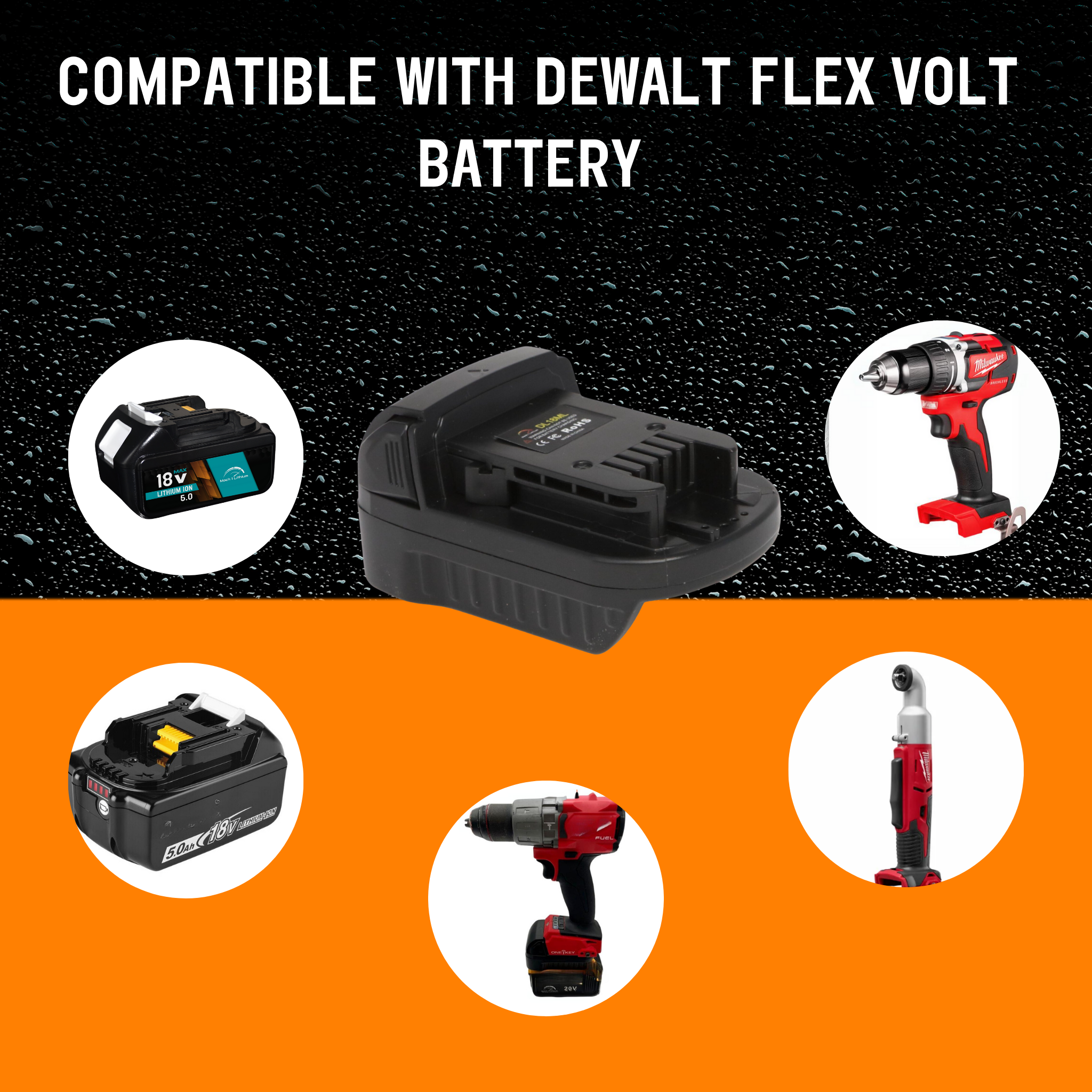 Makita Battery to Milwaukee Tool Adapter, Convert Makita 18V Battery to Milwaukee M18 18V Cordless Tool Batteryt