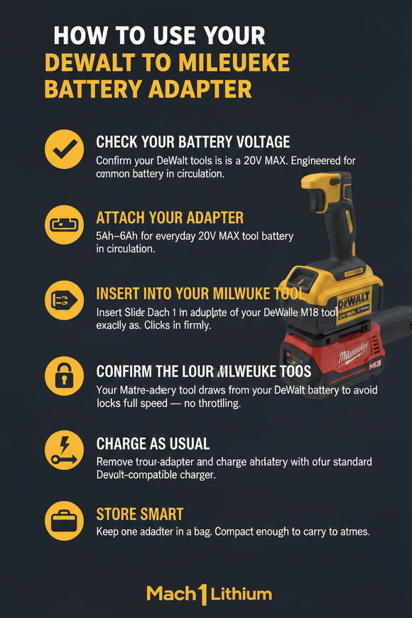 How to Use Your DeWalt to Milwaukee Adapter