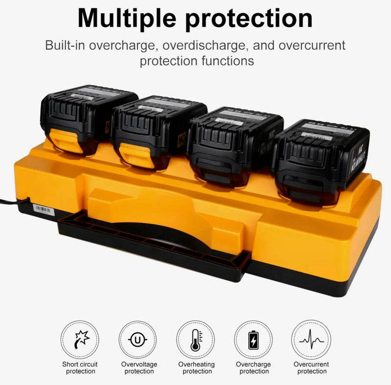 For Dewalt 4 Port Charger (20V and Flex Volt)