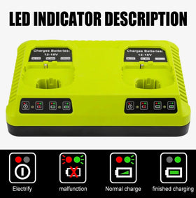 For Ryobi Dual Port Charger (18V) - 0