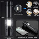 High Lumen Super Bright LED Rechargeable Tactical P90 Flashlight-8