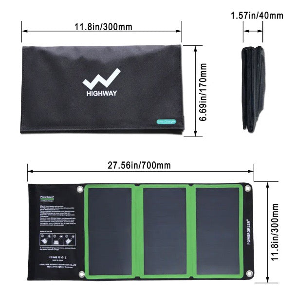 Emergency 21W Solar Panel Charger