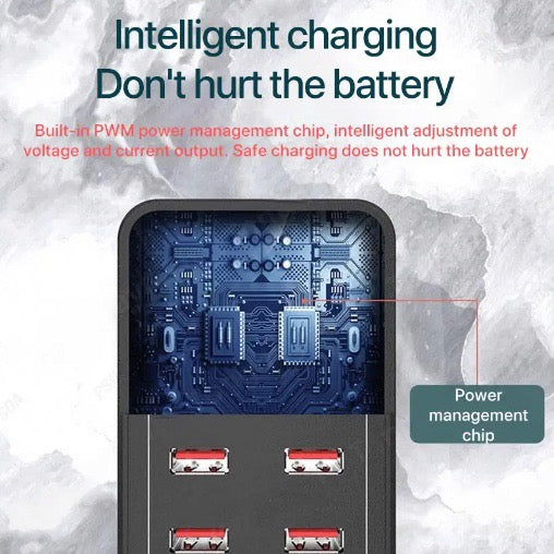 10 Port 5V 2.4A Smart Charging Station - 0