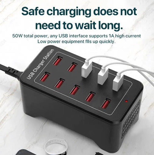 10 Port 5V 2.4A Smart Charging Station