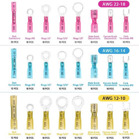 250 pcs Heat Shrink Wire Connector Kit - 0