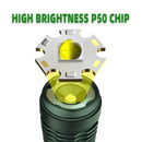 High Lumen USB Rechargeable Tactical LED P50 Flashlight w Portable Zoom-7