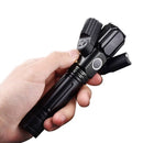 3 Head Zoomable Rechargeable LED Flashlight-5