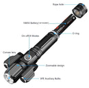 3 Head Zoomable Rechargeable LED Flashlight-8