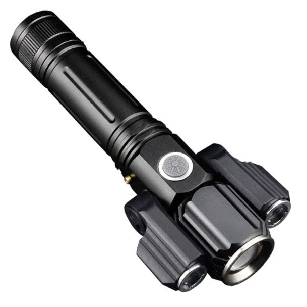 3 Head Zoomable Rechargeable LED Flashlight