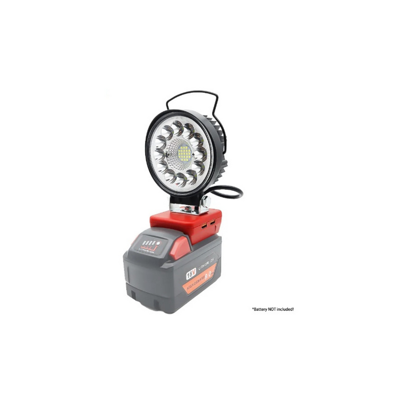 4" Round LED Work Light, Compatible with Milwaukee Battery