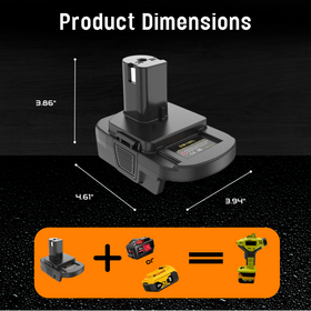 DeWalt to Ryobi Battery Adapter - 0