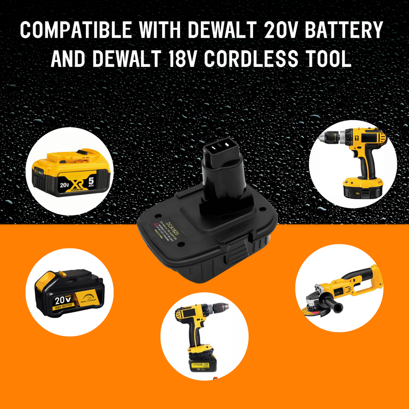 Adapter for DeWalt 20V Battery to DeWalt 18V Cordless Power Tool