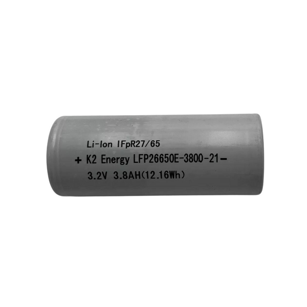 K2 26650 3.2V 3800mAh LiFePO4 Battery Cells