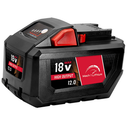 Mach 1 Lithium 18V 12AH LI-ION High Output Power Tool Battery (For Milwaukee)