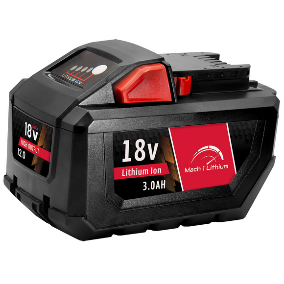 Mach 1 Lithium 18V 3AH LI-ION Power Tool Battery (For Milwaukee)