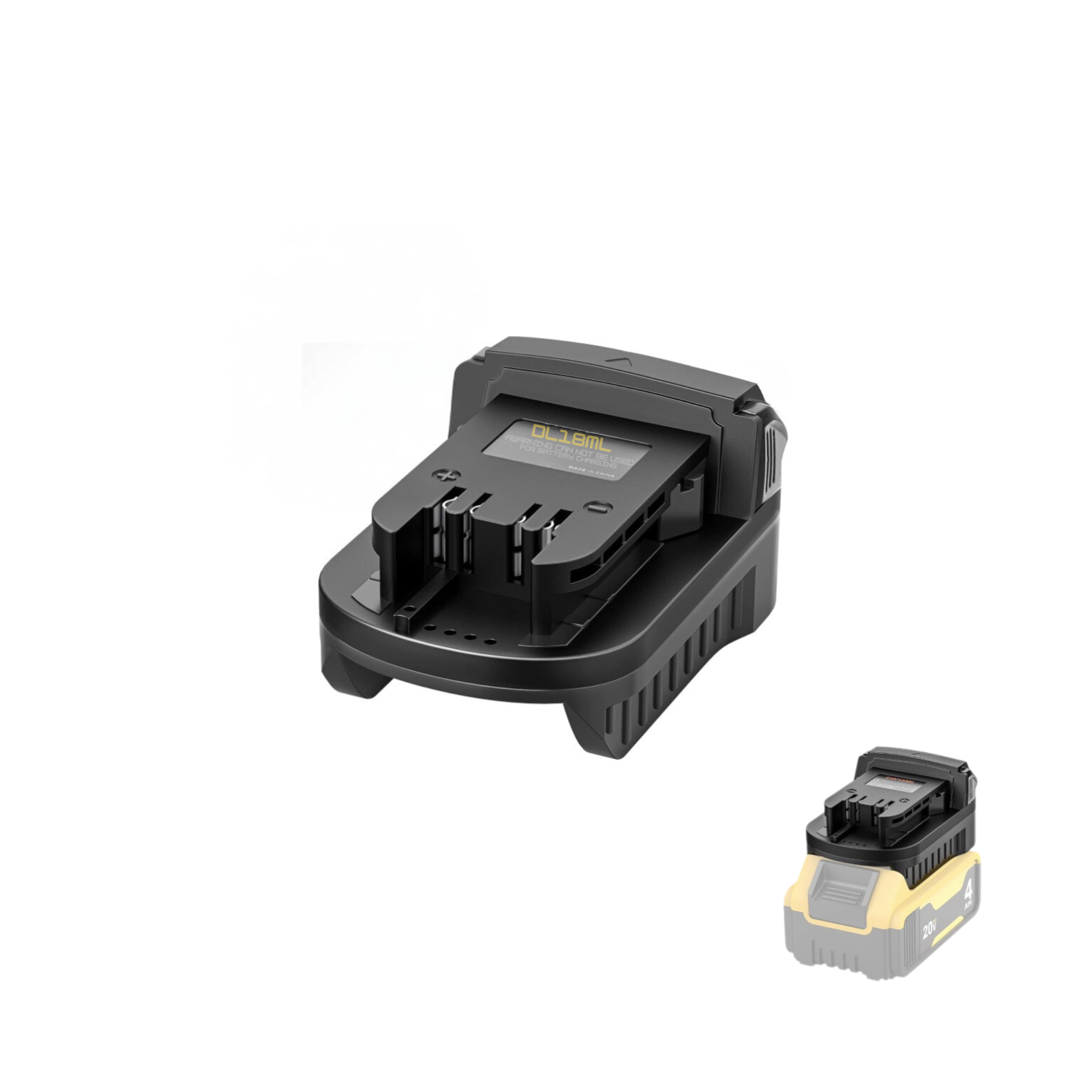 Dewalt Battery to Milwaukee Tool Adapter (DL18ML), Convert Dewalt 20V Battery to Milwaukee M18 18V Battery for Milwaukee Cordless Tools