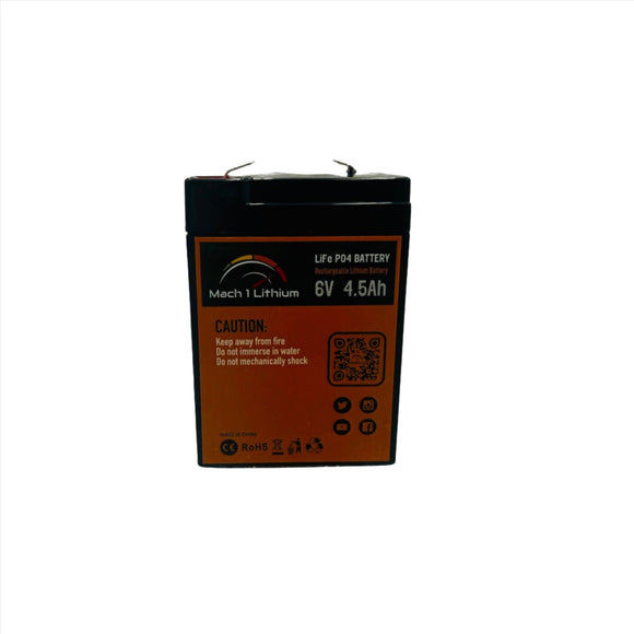 Mach 1 Lithium 6V 4.5AH LIFEP04 Battery