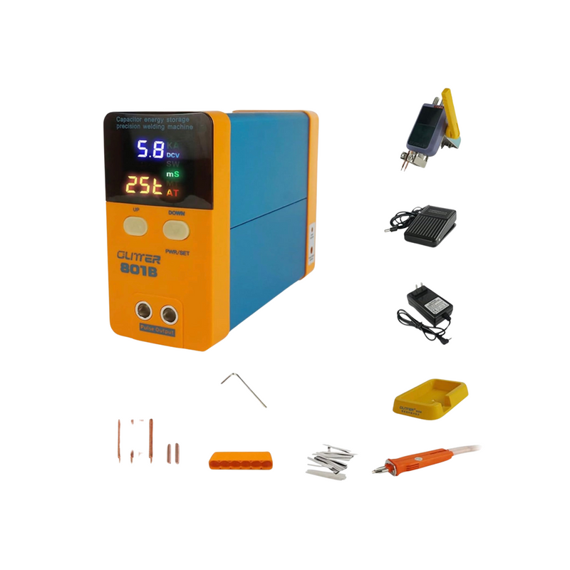 801B Battery Spot Welder 11.6 KW Storage Pulse Welding Machine, Mini Portable Spot Welding Equipment for 18650, 14500 Lithium Battery Pack Building