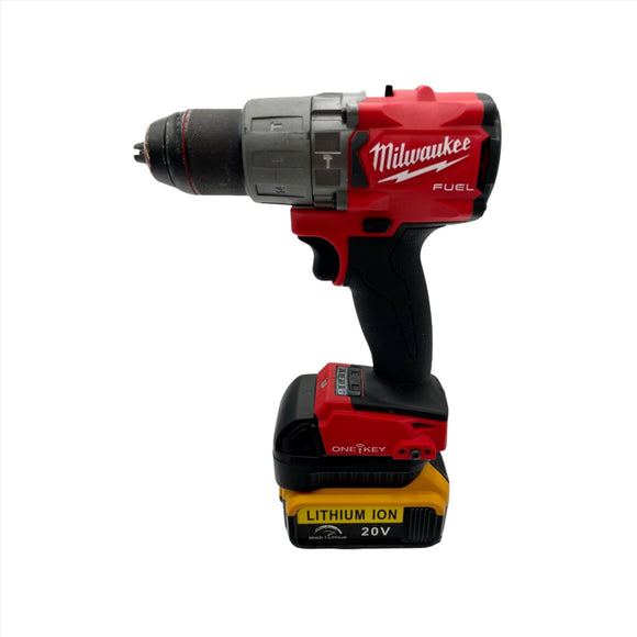 DL18ML Adapter with DeWalt 20V Battery Powering Milwaukee M18 Cordless Drill