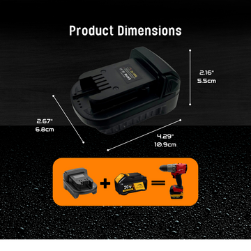 DL18ML Battery Adapter Label DeWalt 20V MAX to Milwaukee M18 Compatibility