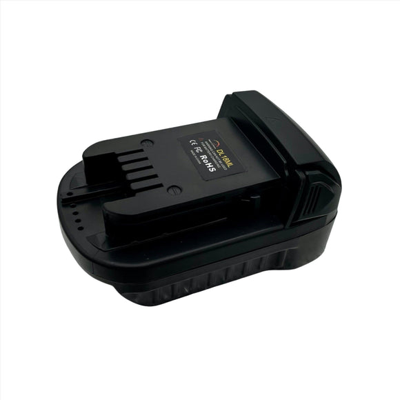 DL18ML Adapter Top View Showing DeWalt 20V Battery Slot and Fit