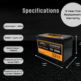 Shop Mach 1 Lithium 12V 100Ah LiFePO4 Battery – front view for purchase (image 2 of 5)
