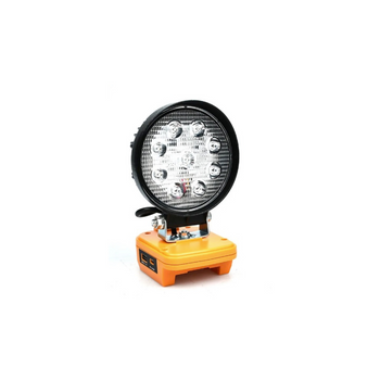 Mach 1 4 Inch Round LED Work Light Front View Compatible with DeWalt Battery