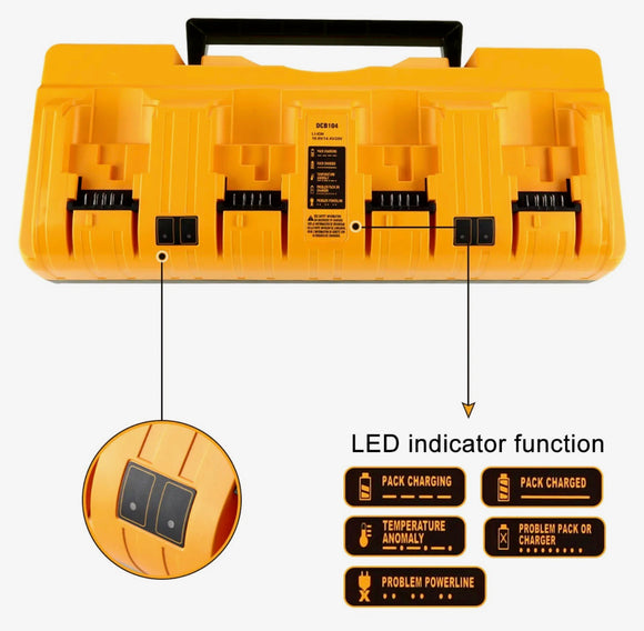 Order Mach 1 Lithium Dewalt 20V 80W Lithium Ion Battery Charger – side profile view (image 4 of 7)