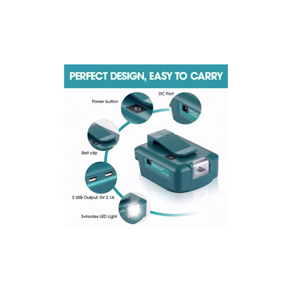 Order Mach 1 Lithium Makita Lithium Battery Adapter – side profile view (image 4 of 5)