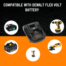 Makita 18V LXT Battery Inserted into Mach 1 DeWalt Tool Adapter