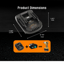 Makita 18V to DeWalt Battery Adapter Label and Compatibility Specs