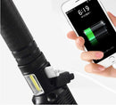 P90 flashlight with output charging capability — doubles as a power bank to charge devices