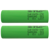 Samsung 25R 18650 2500mAh - Pack of 2
