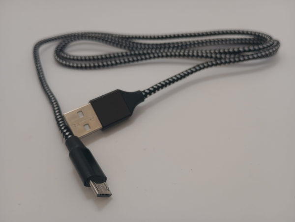 USB to Micro Braided 40" Black