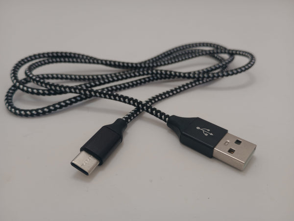 USB to C Braided Black 40"