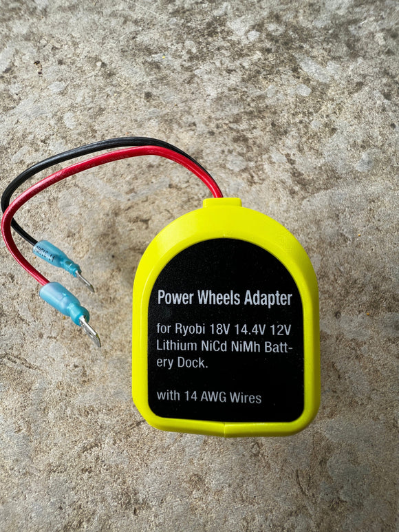 Power Wheels Adapter for Ryobi 18V Battery